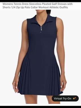 NWT Navy Golf Dress With Separate Shorts